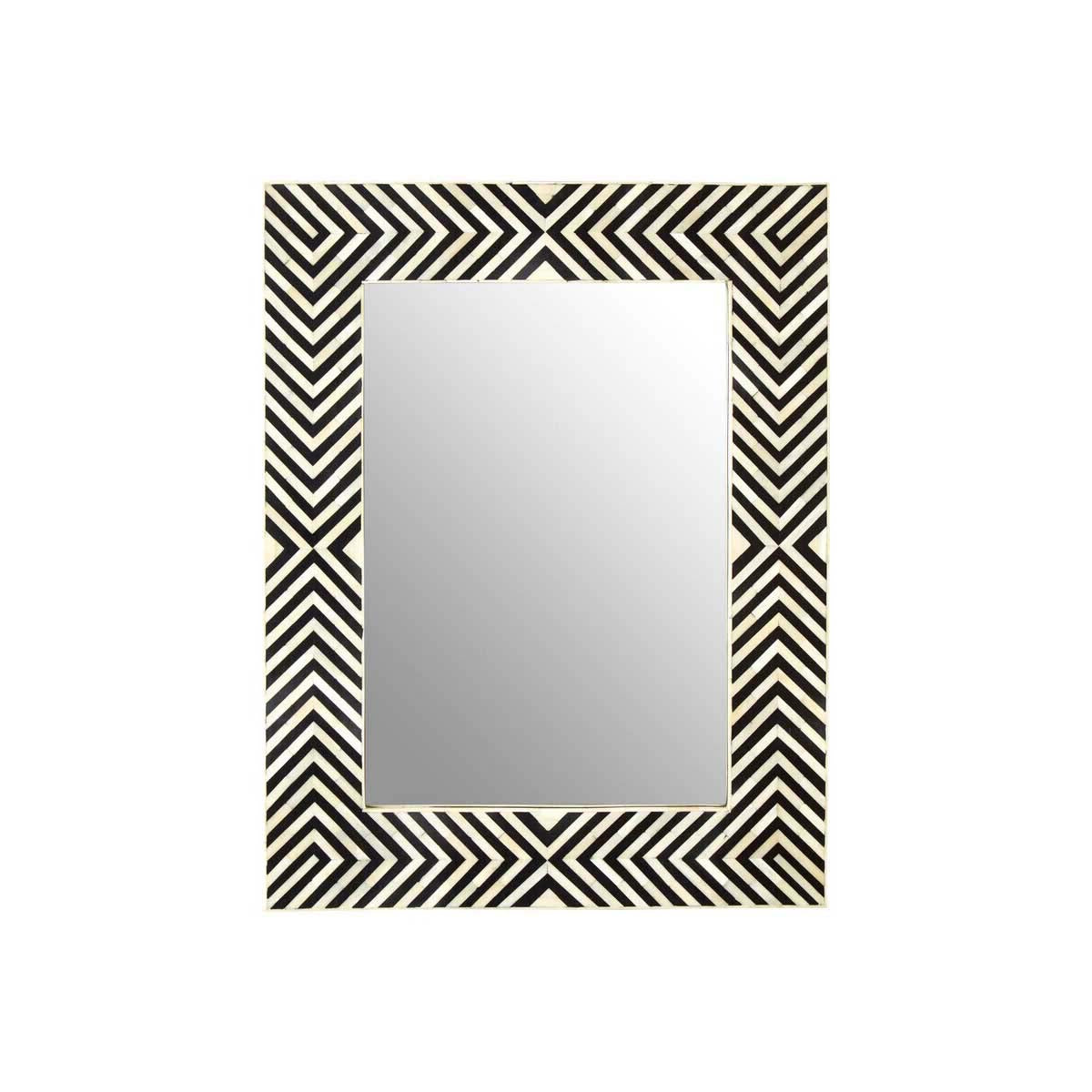 Boho Bone Inlay Frame Wall Mirror