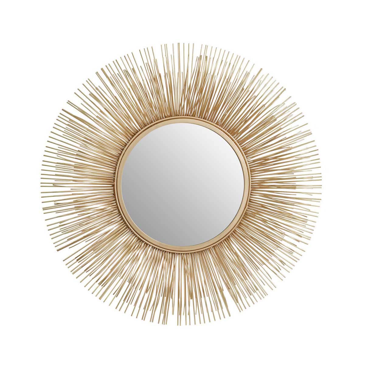 Templar Gold Finish Sunburst Wall Mirror