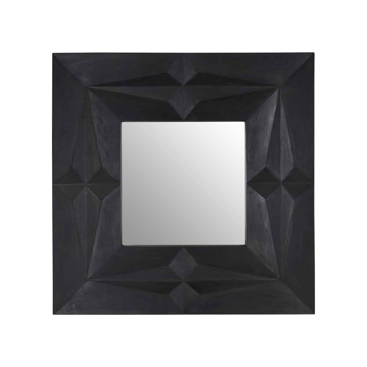 Sabari Black Finish Square Wall Mirror
