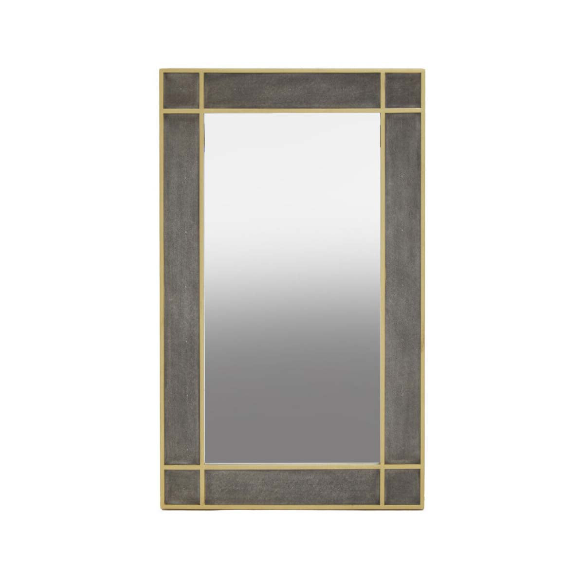 Deskey Grey Shagreen Effect Wall Mirror