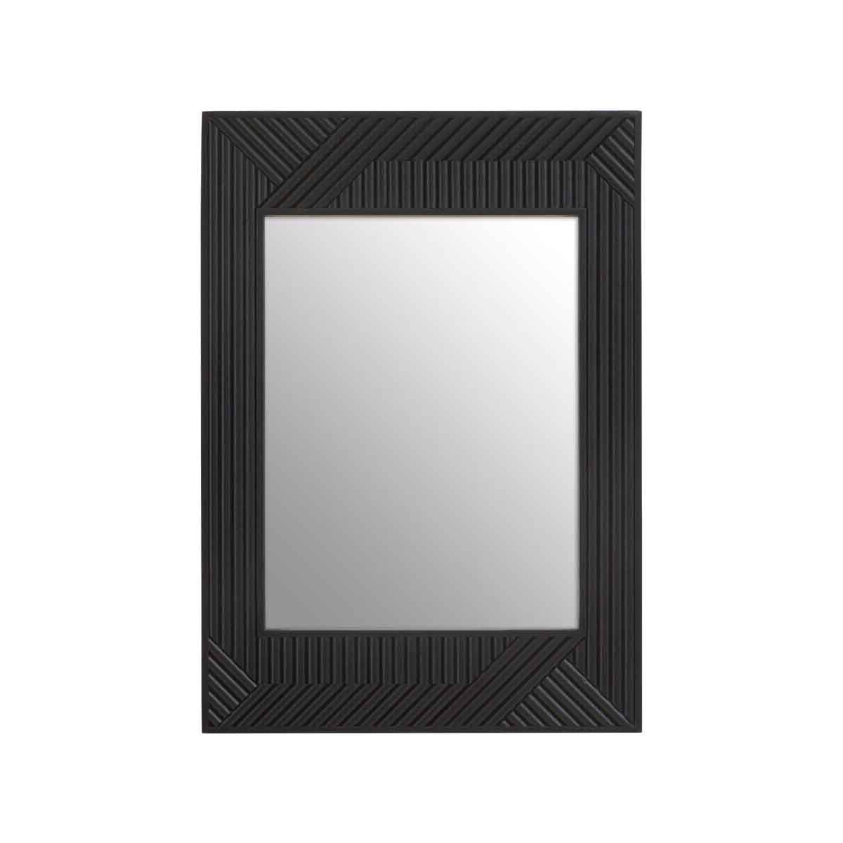 Jakara Black Finish Wooden Wall Mirror