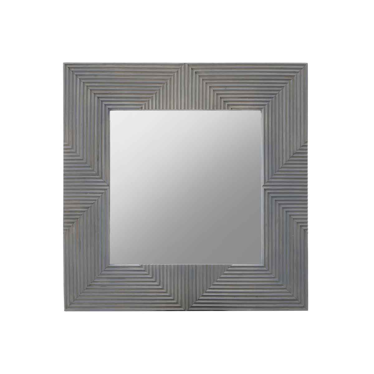 Suar Grey Wash Mango Wood Wall Mirror