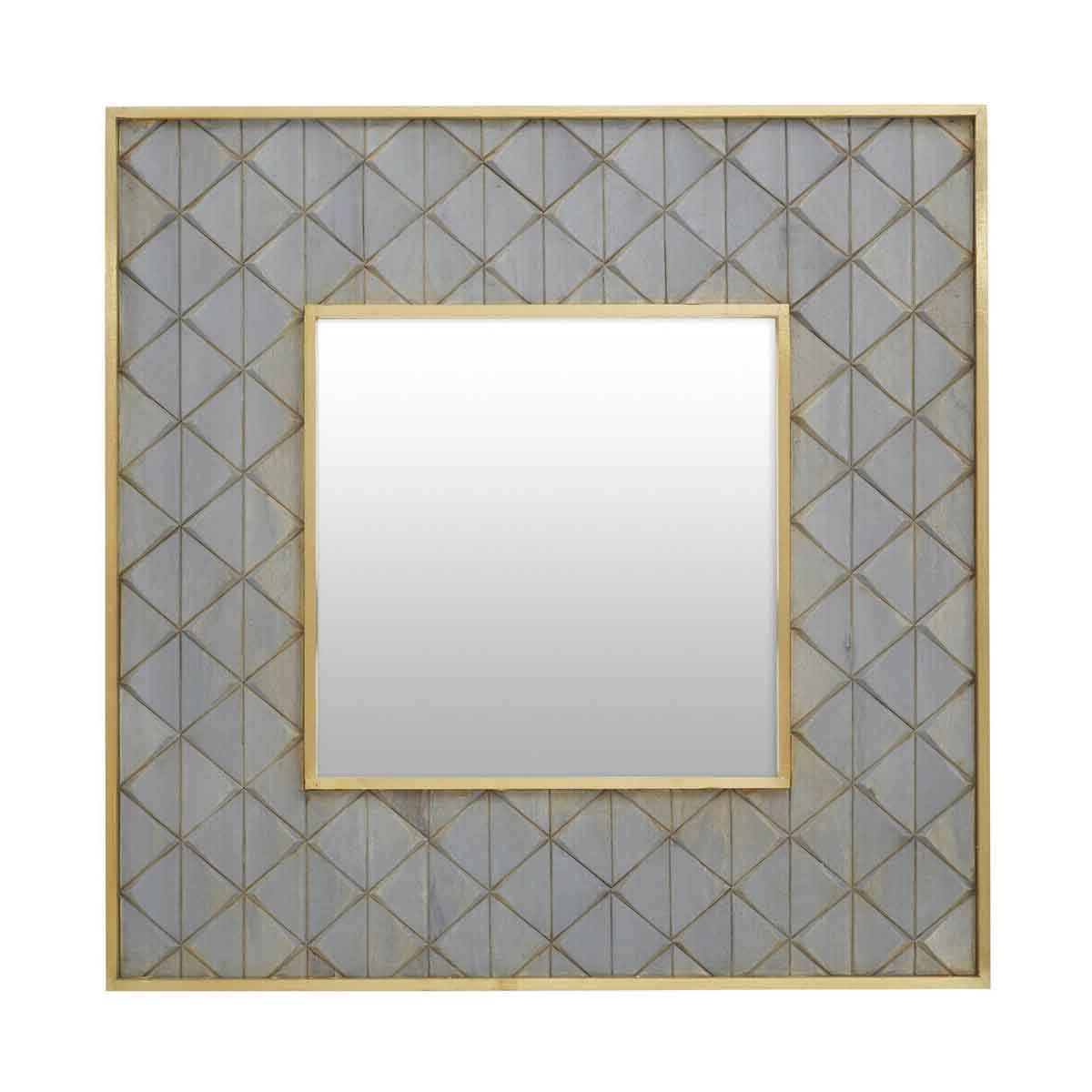 Siro Mango Wood Square Wall Mirror