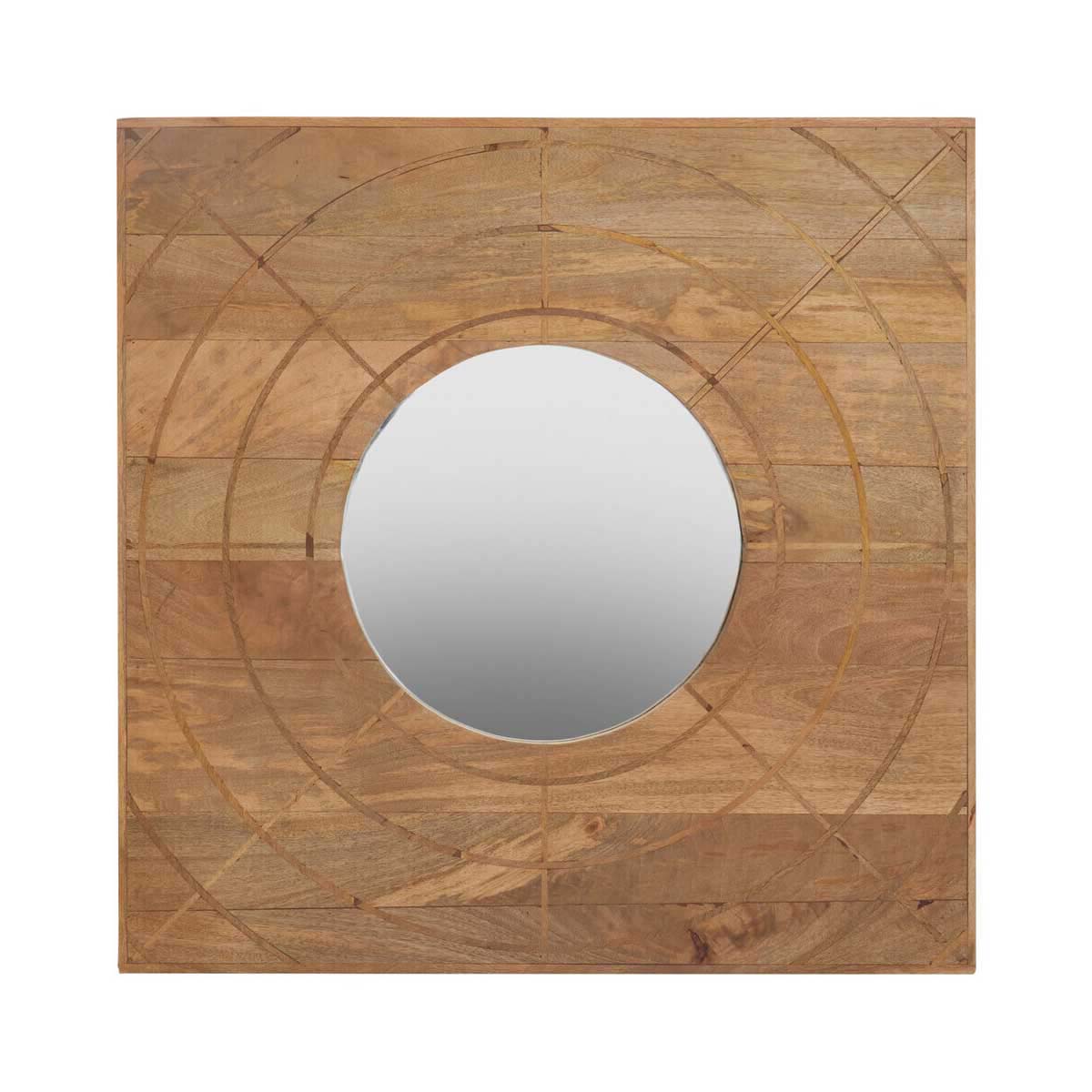 Sona Mango Wood Sqaure Wall Mirror