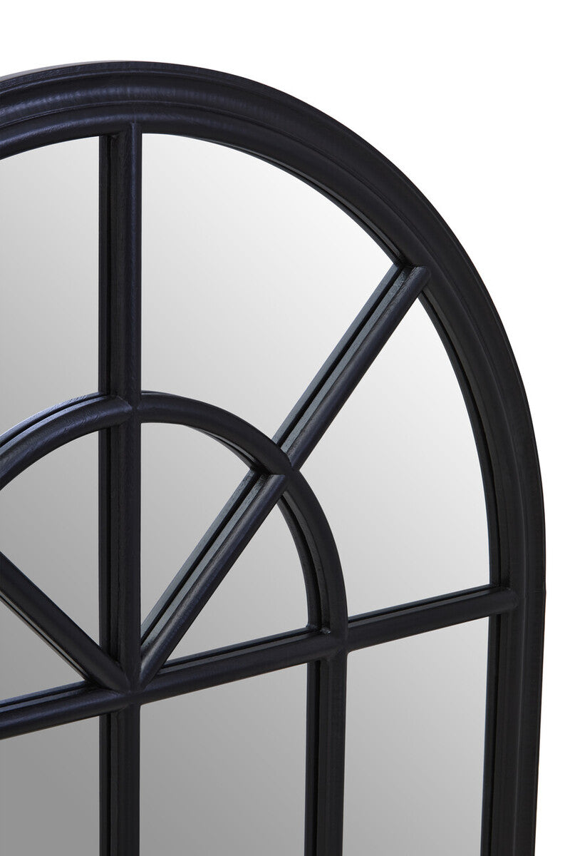 Lovida 90X135Cm Arched Wall Mirror Black Wooden Frame