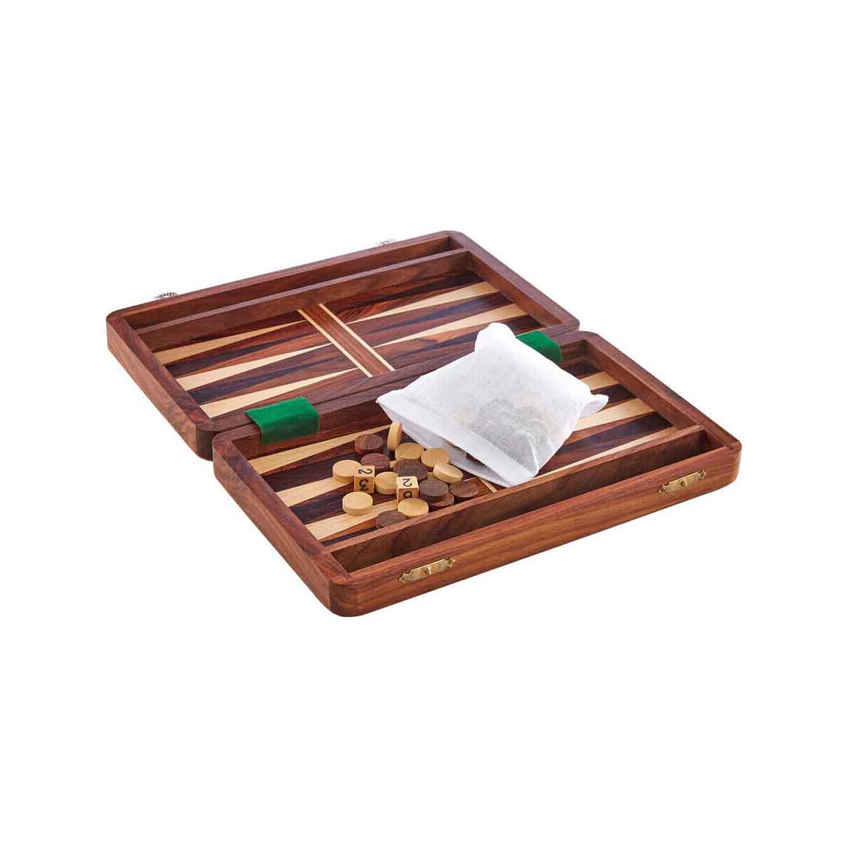 Churchill Games Brown Wood Backgammon Game