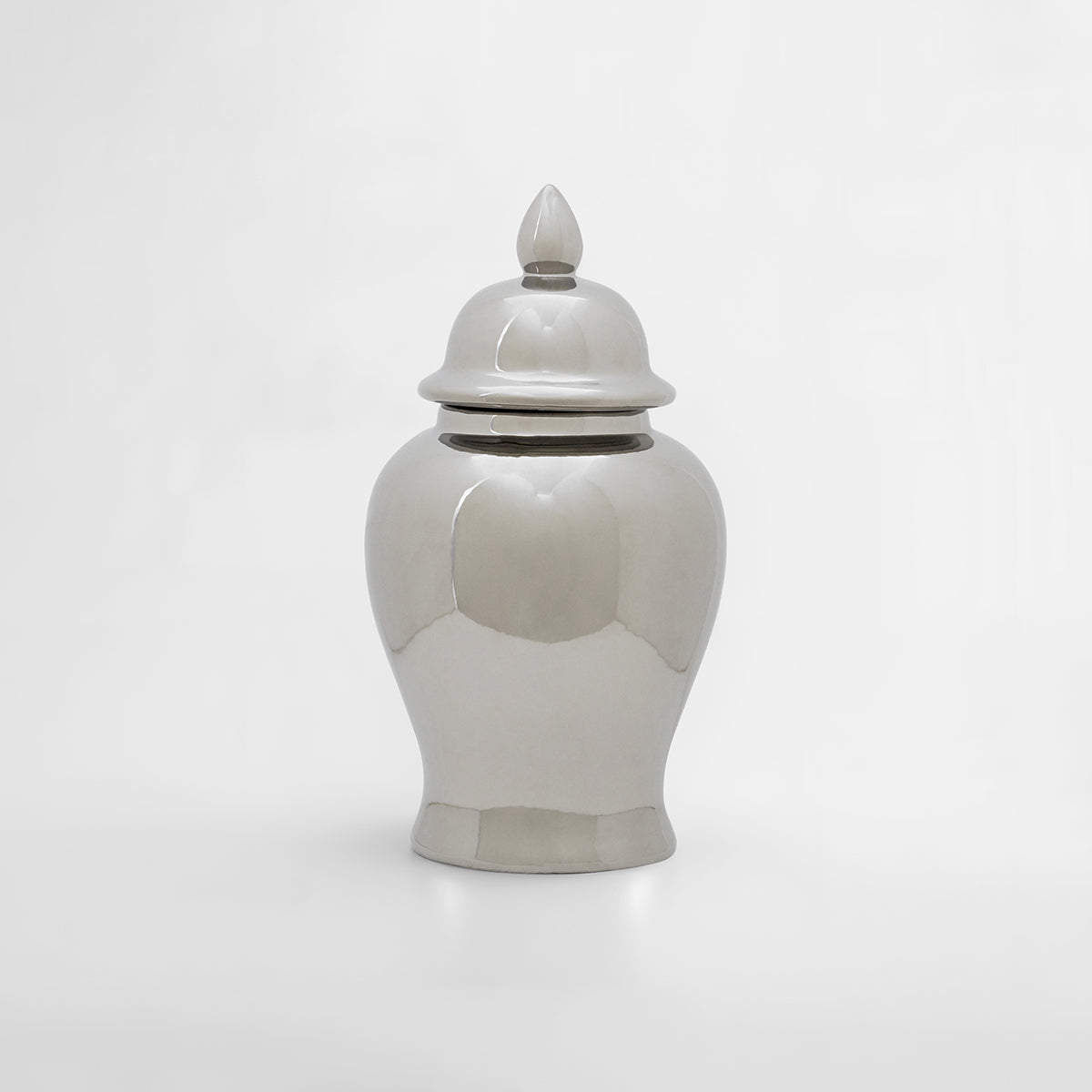 Kensington Townhouse Large Ceramic Silver Jar