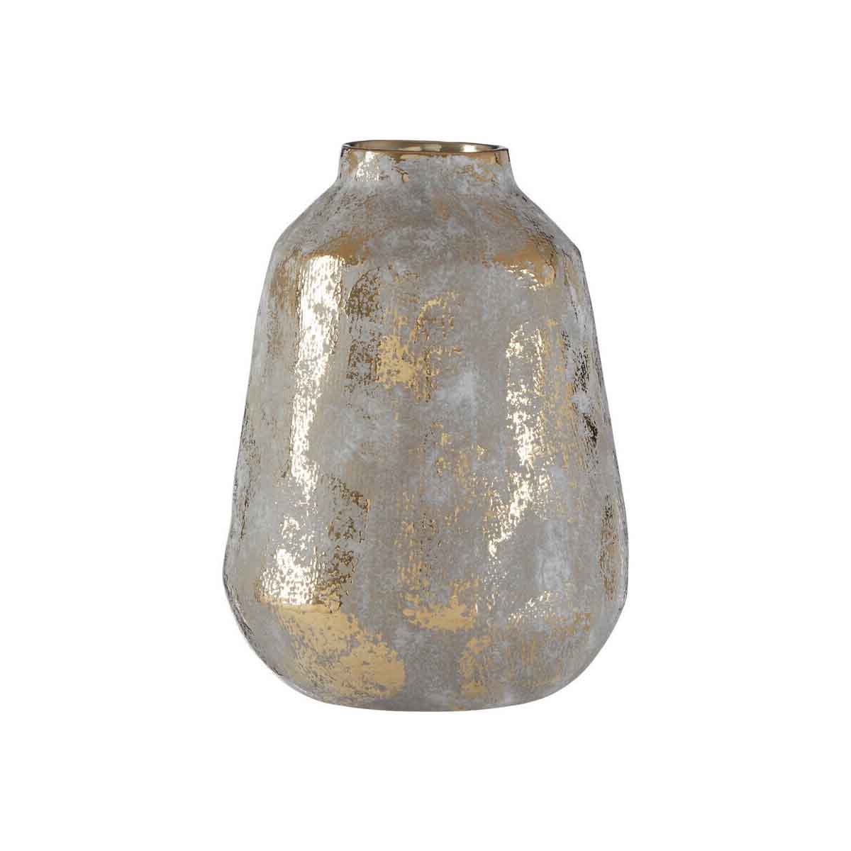 Orvena Grey and Gold Ceramic Vase