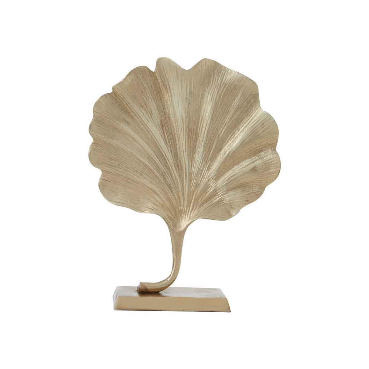 Prato Gold Finish Ginkgo Leaf Sculpture