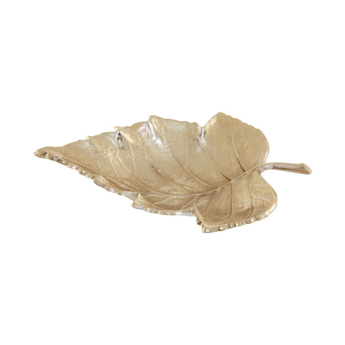 Prato Gold Finish Leaf Dish