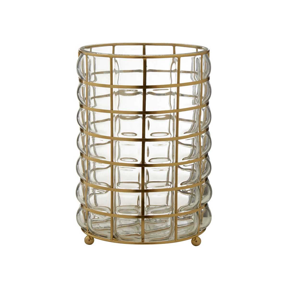 Martina Large Blown Glass Hurricane Lamp