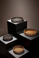 Batu Set of 2 Natural RattanTrays