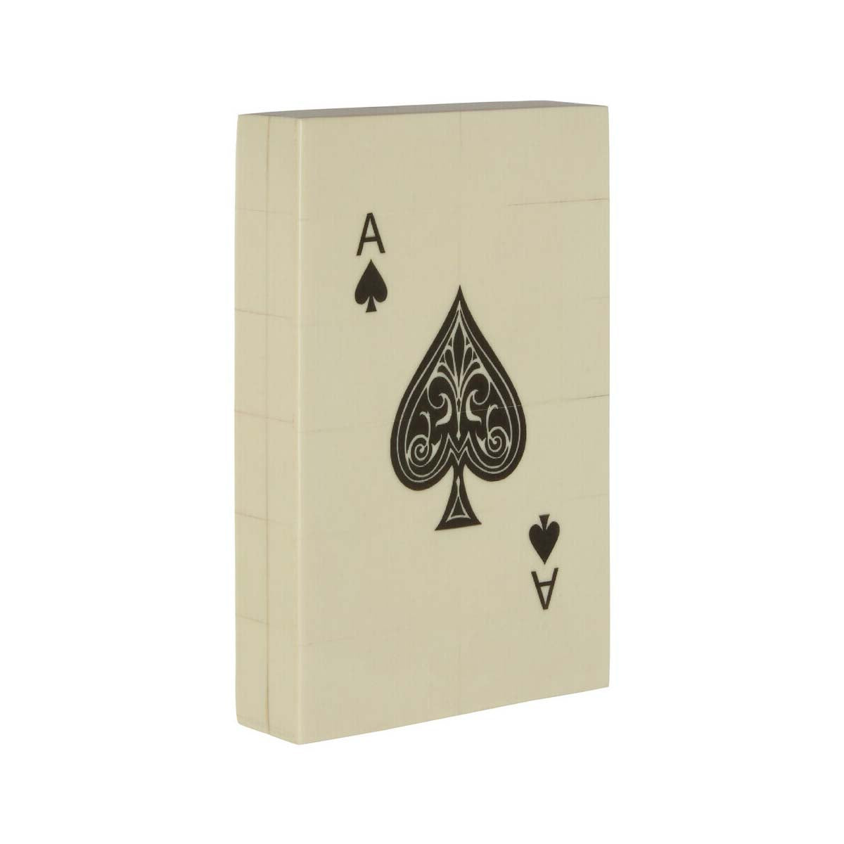 Churchill Games Cream and Black Double Card Box with Playing Cards