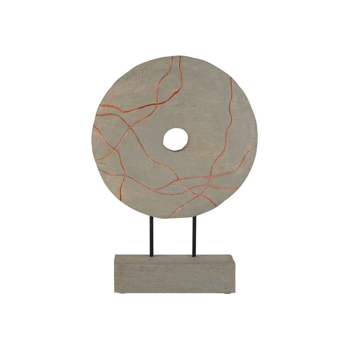 Vena Round Wooden Sculpture