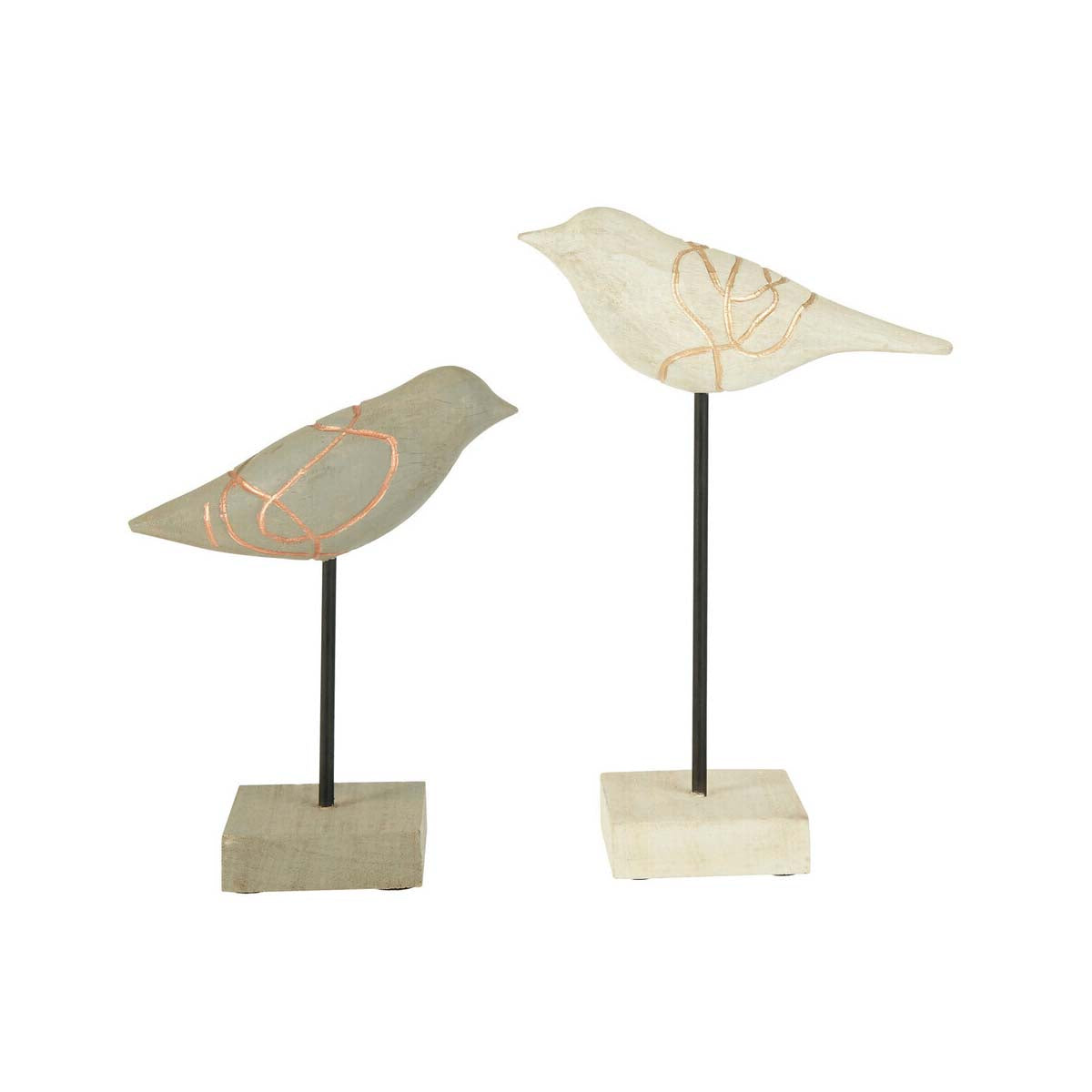 Vena Set of Two Bird Sculptures