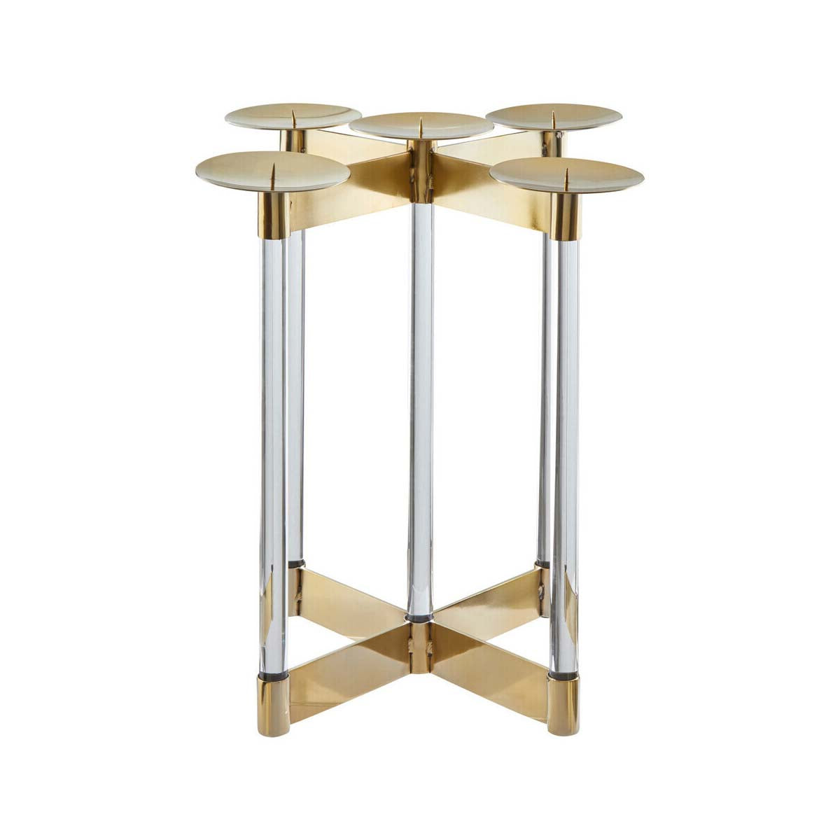 Lucita Gold Finish Candelabra.