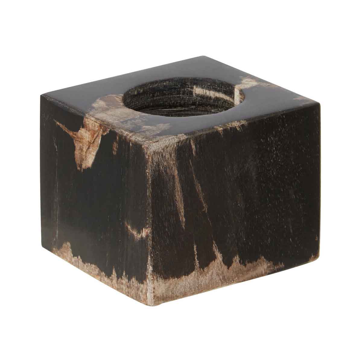 Relic Dark Petrified Wood Tealight Holder