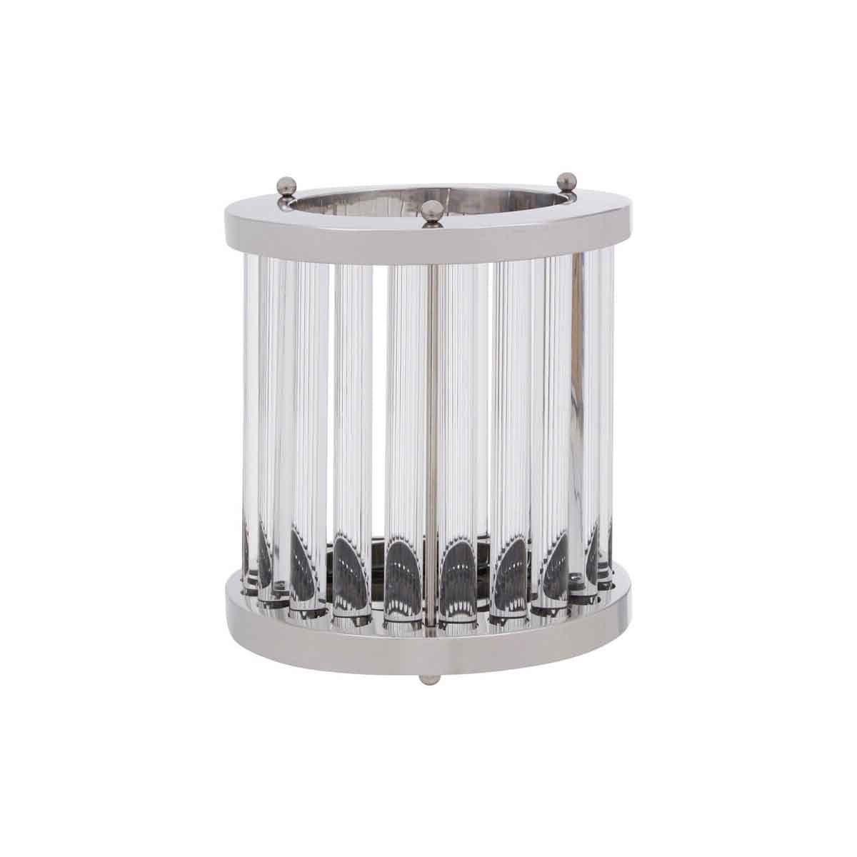 Franklin Glass And Stainless Steel Small Candle Holder