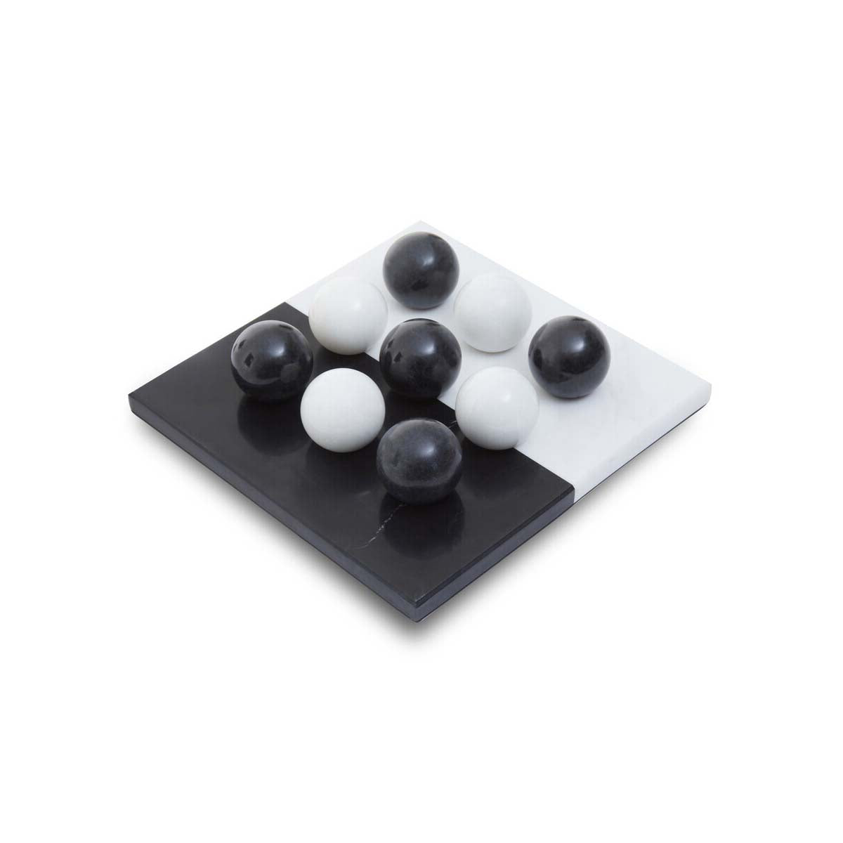 Flos Black And White Tic Tac Toe Marble Game