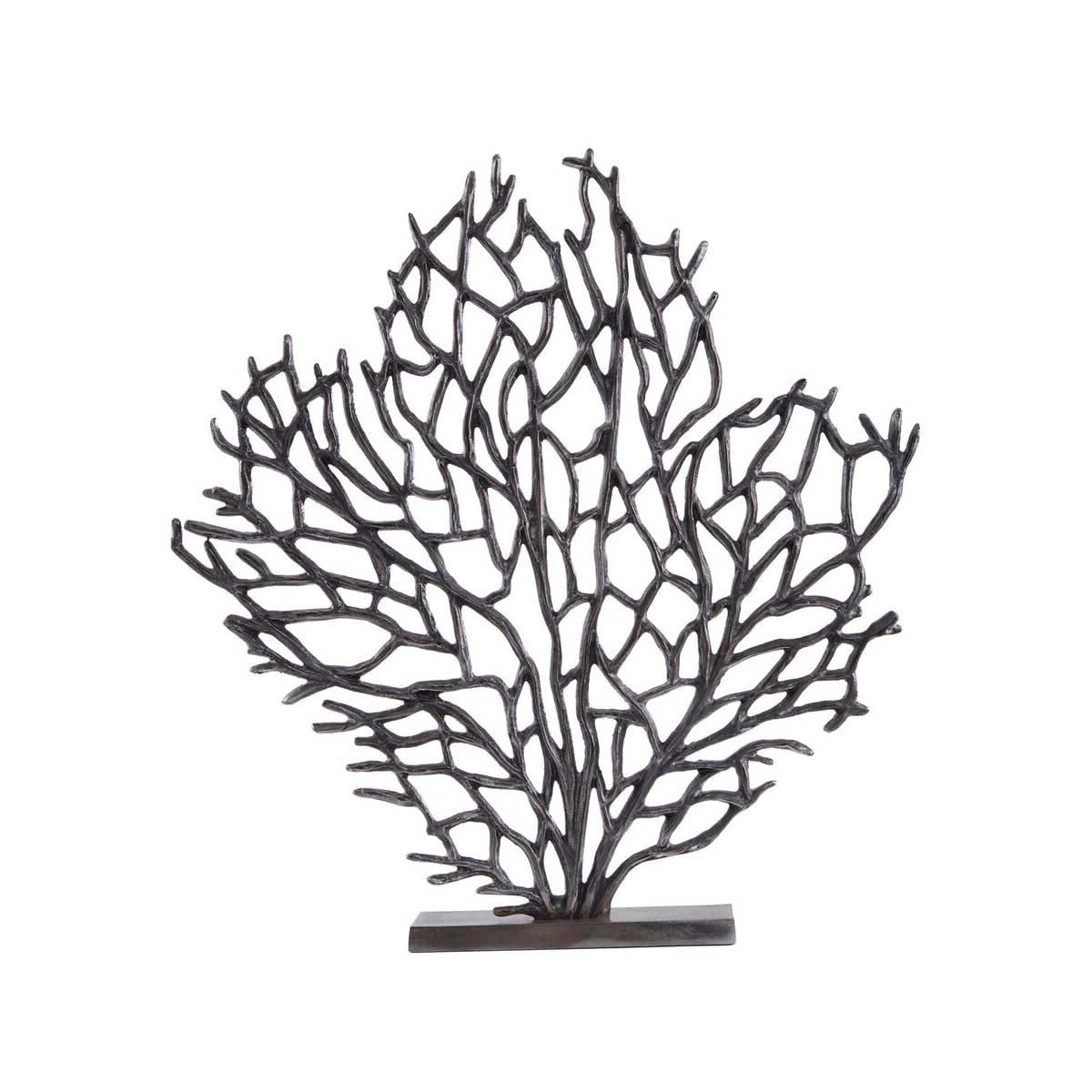 Prato Large Black Nickel Finish Coral Sculpture