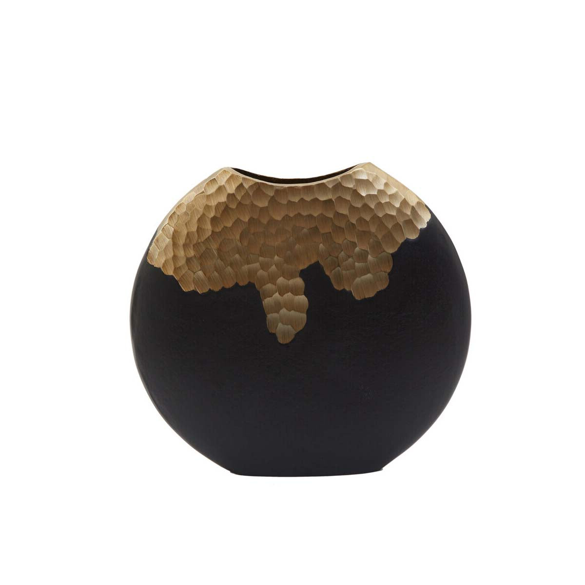 Daito Small Black and Gold Round Vase