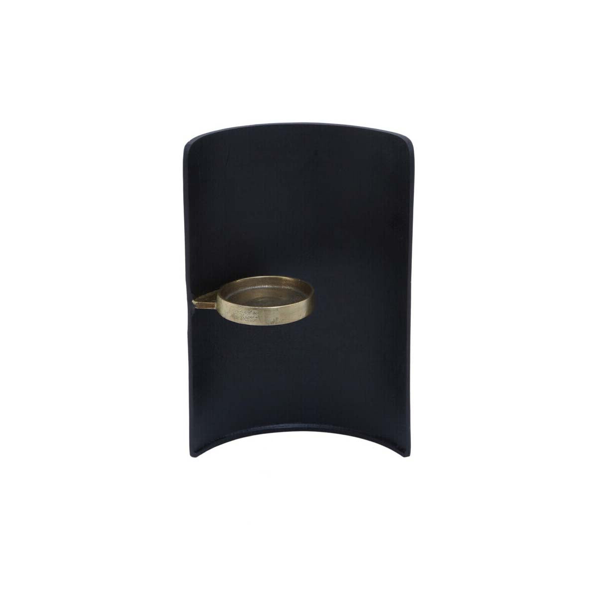 Daito Black and Gold Finish Candle Holder