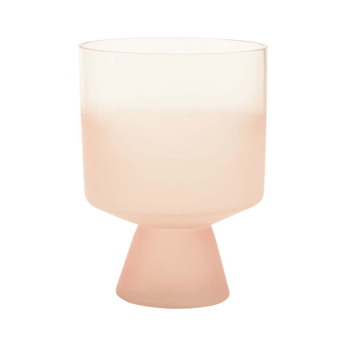Baila Large Matte Pink Glass Vase