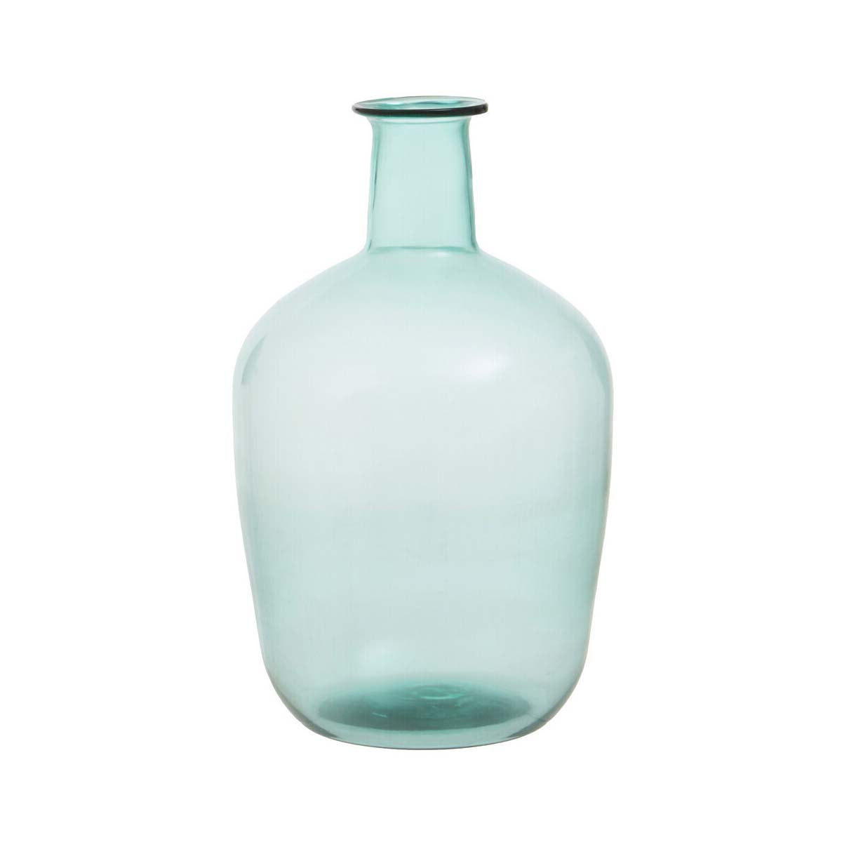 Bexley Blue Small Bottle Neck Recycled Glass Vase