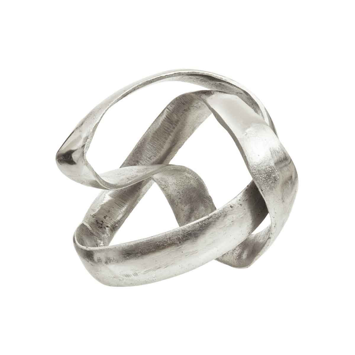 Prato Silver Finish Knot Sculpture