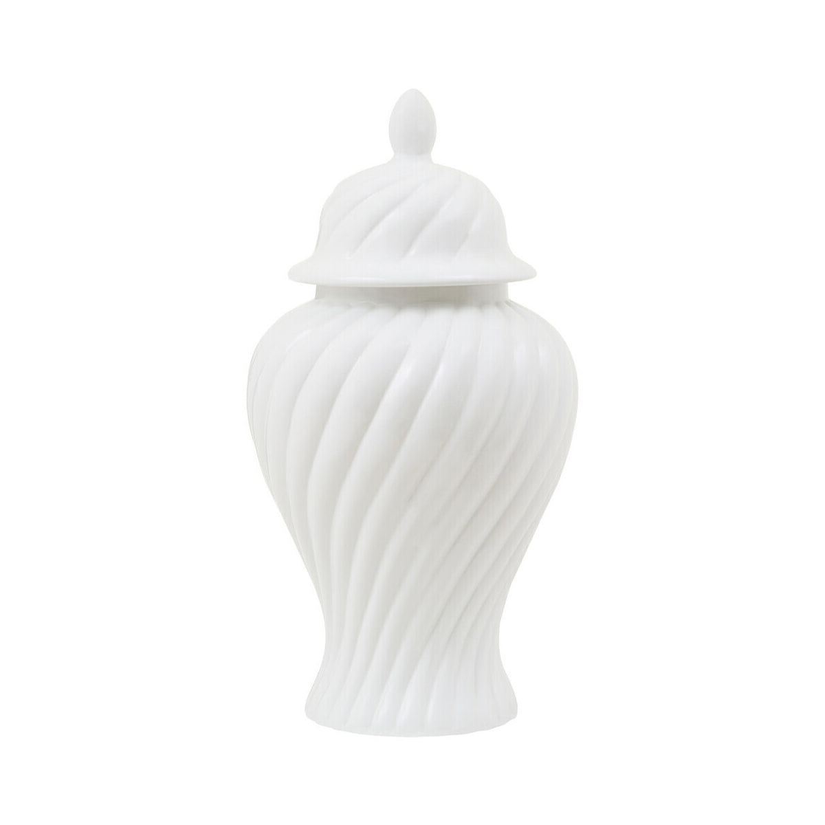Damson Small Ceramic White Jar