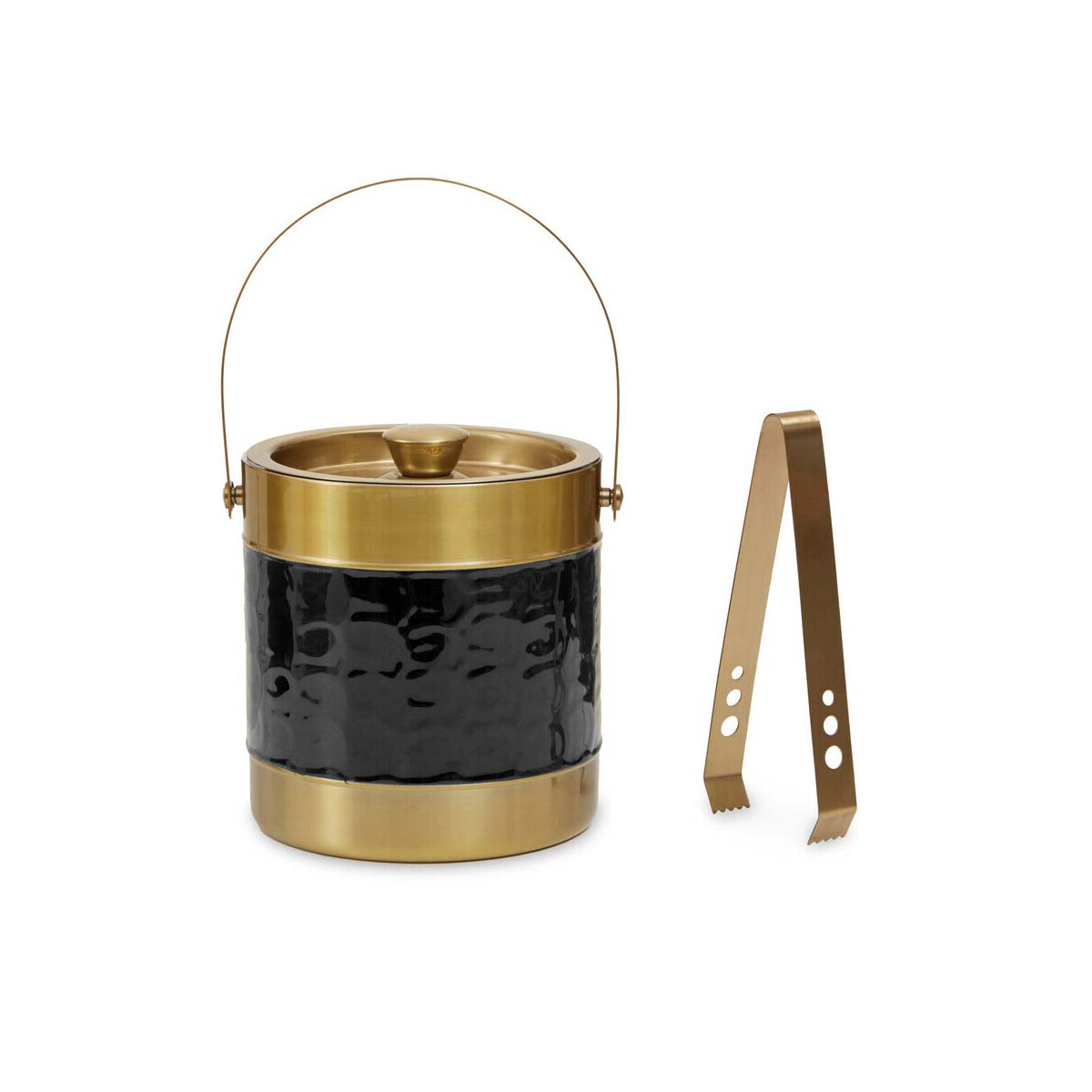 Carolina Black Enamel Ice Bucket