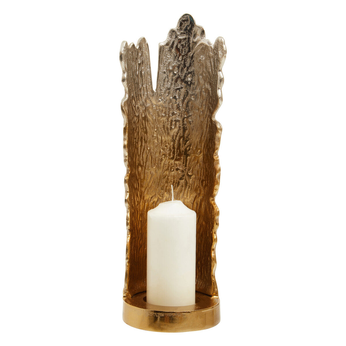Dion Large Ombre Silver and Gold Finish Candle Holder
