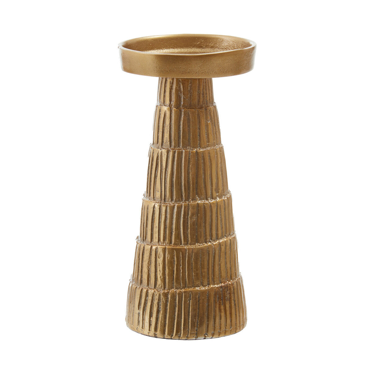 Deomali Small Gold Finish Candle Holder