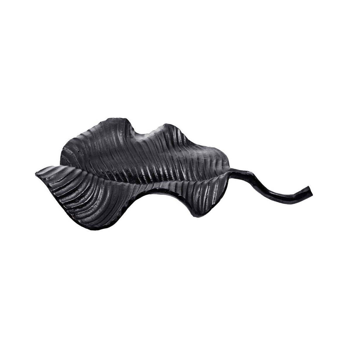 Prato Black Finish Leaf Dish