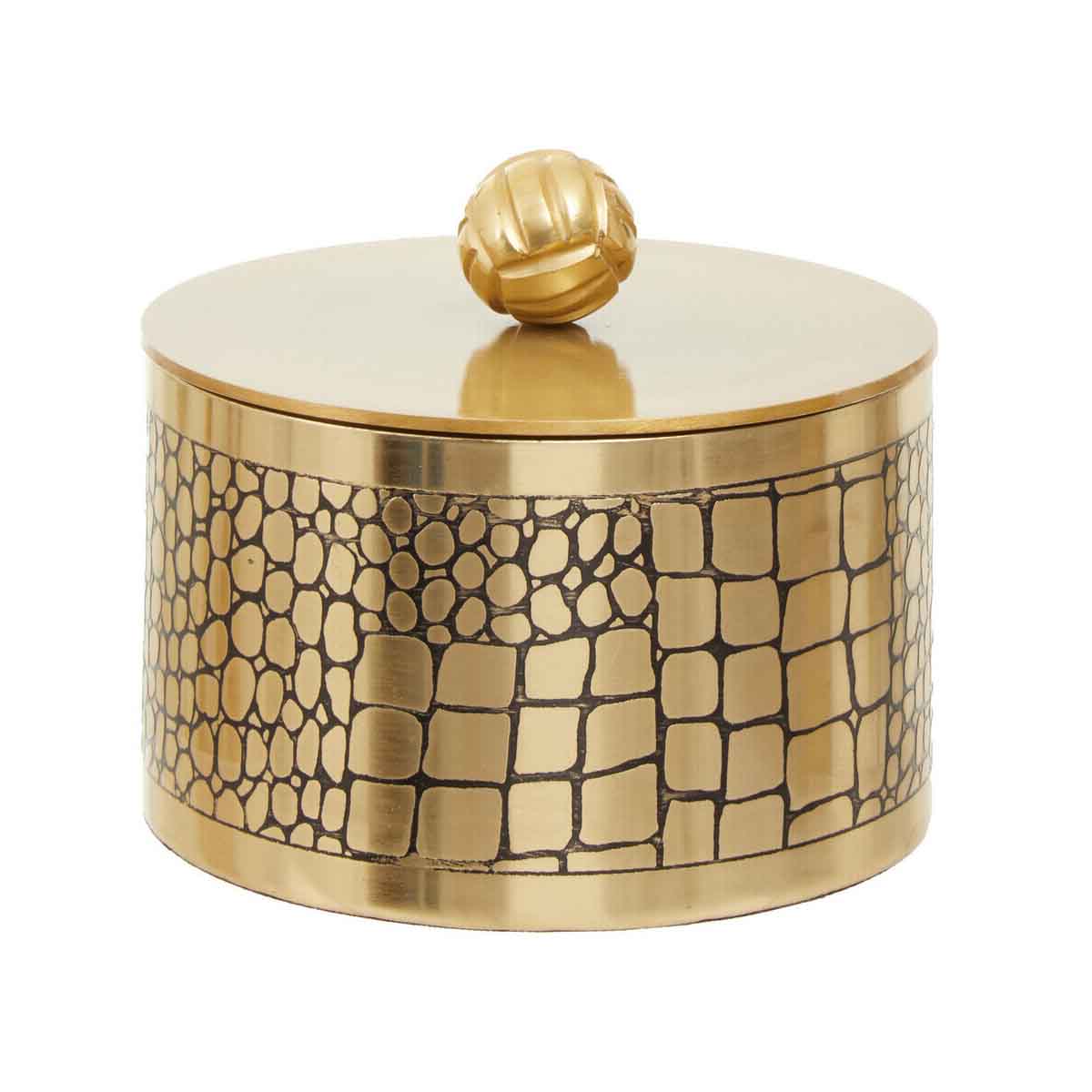 Meko Large Croc Pattern Trinket Box