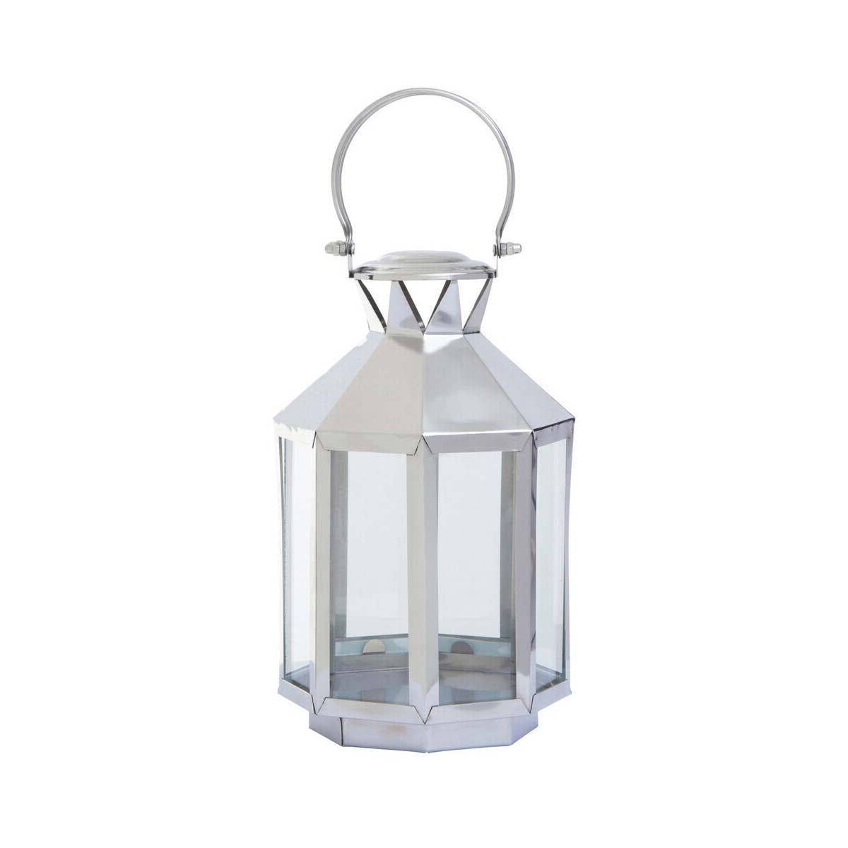 Herber Small Silver Steel Lantern