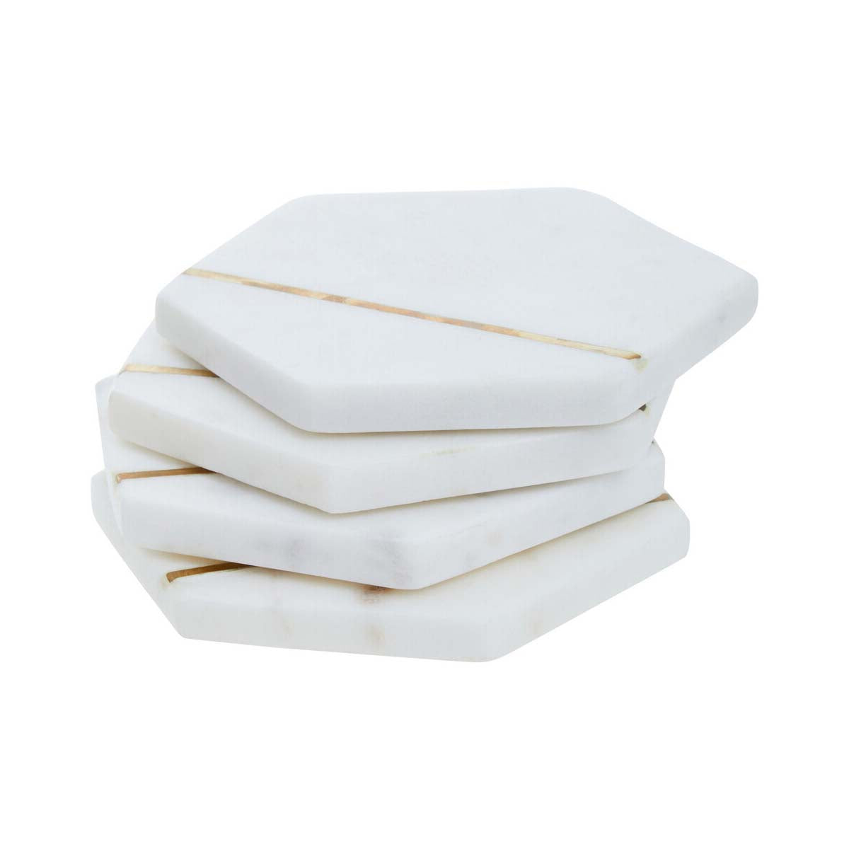 SENA Set Of Four White Marble Coasters