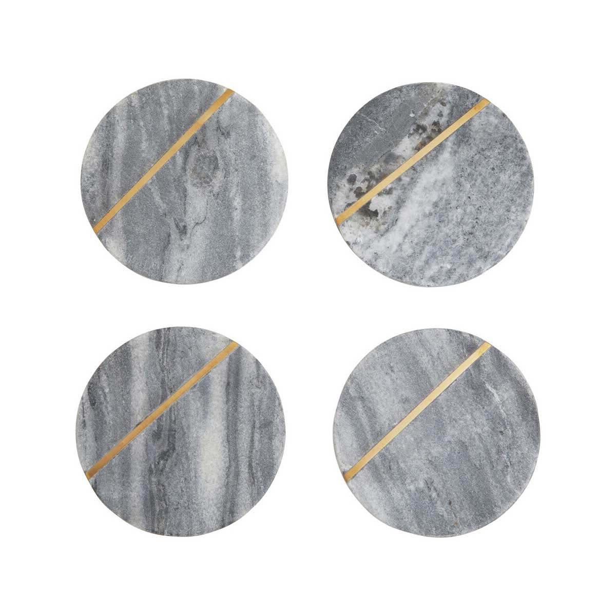 Kira Grey Marble Coasters