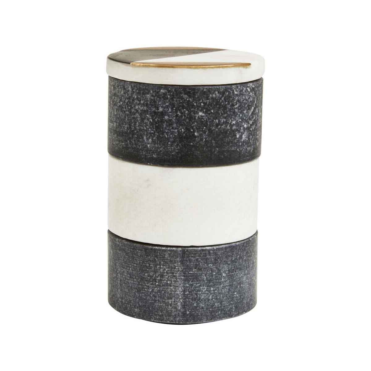 Omari Marble Stacking Trinket Pots