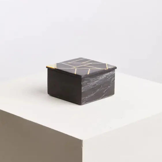 Oriana Small Black Slate Trinket Box