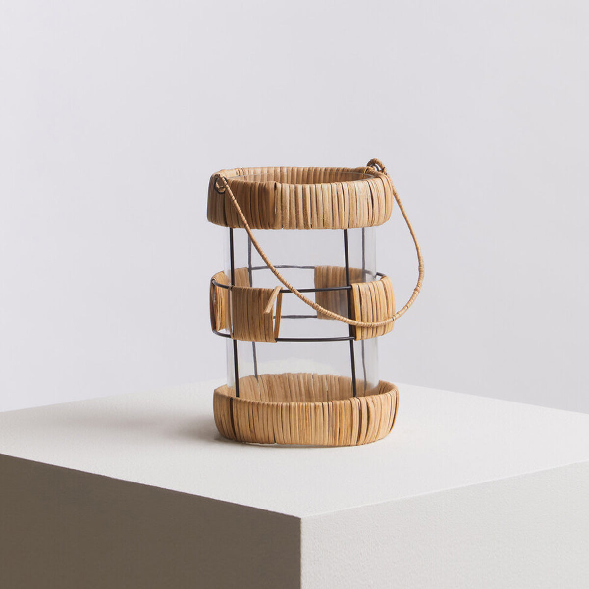 Kuta Natural And Black Large Lantern