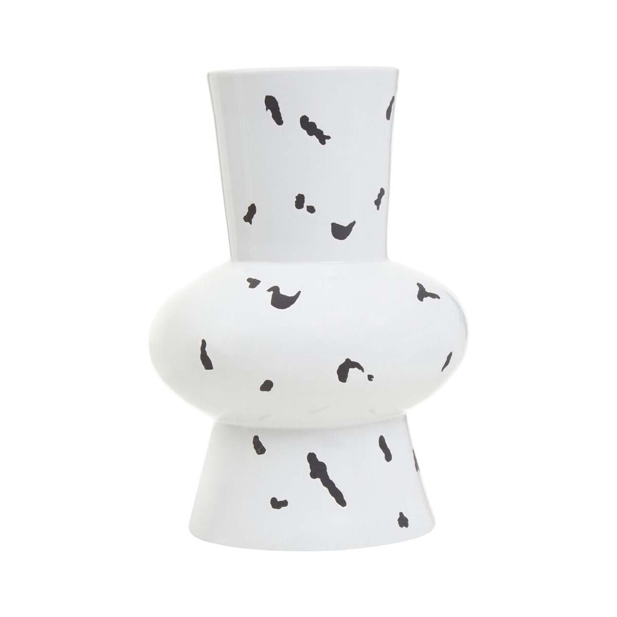 Tundra White and black Large Vase