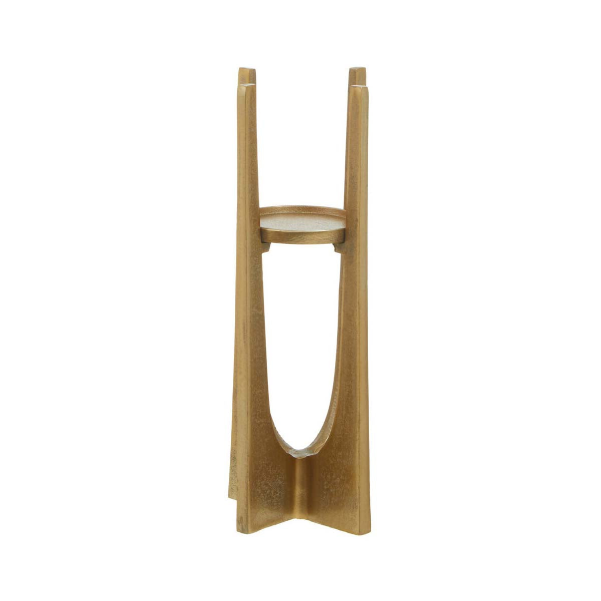 Dante Small Gold Finish Candle Holder