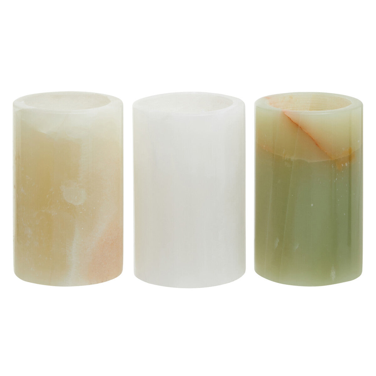 Oleena Set Of Three Onyx Tealight Holders