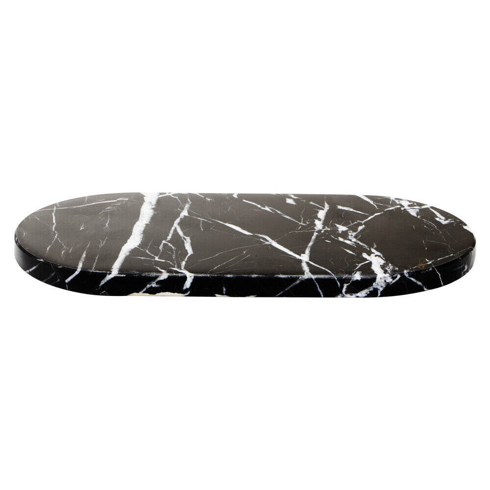 Salmo Oval Black Marble Serving Board