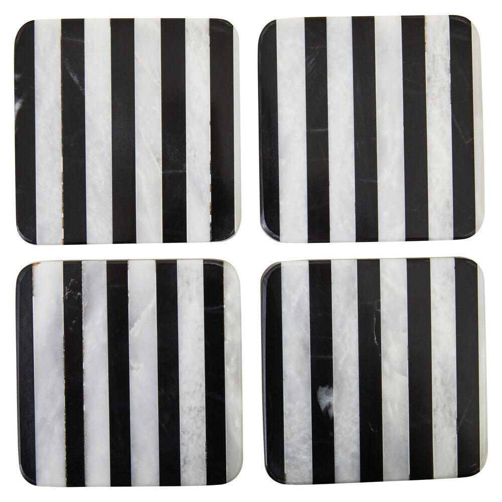 Soma Set of Four Square Striped Coasters