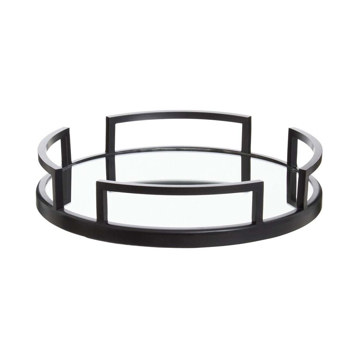 Cruzar Matte Black Mirrored Tray
