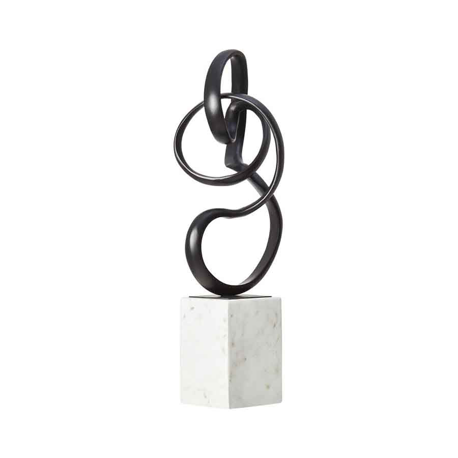Mirano Black Finish Aluminium Knot Sculpture