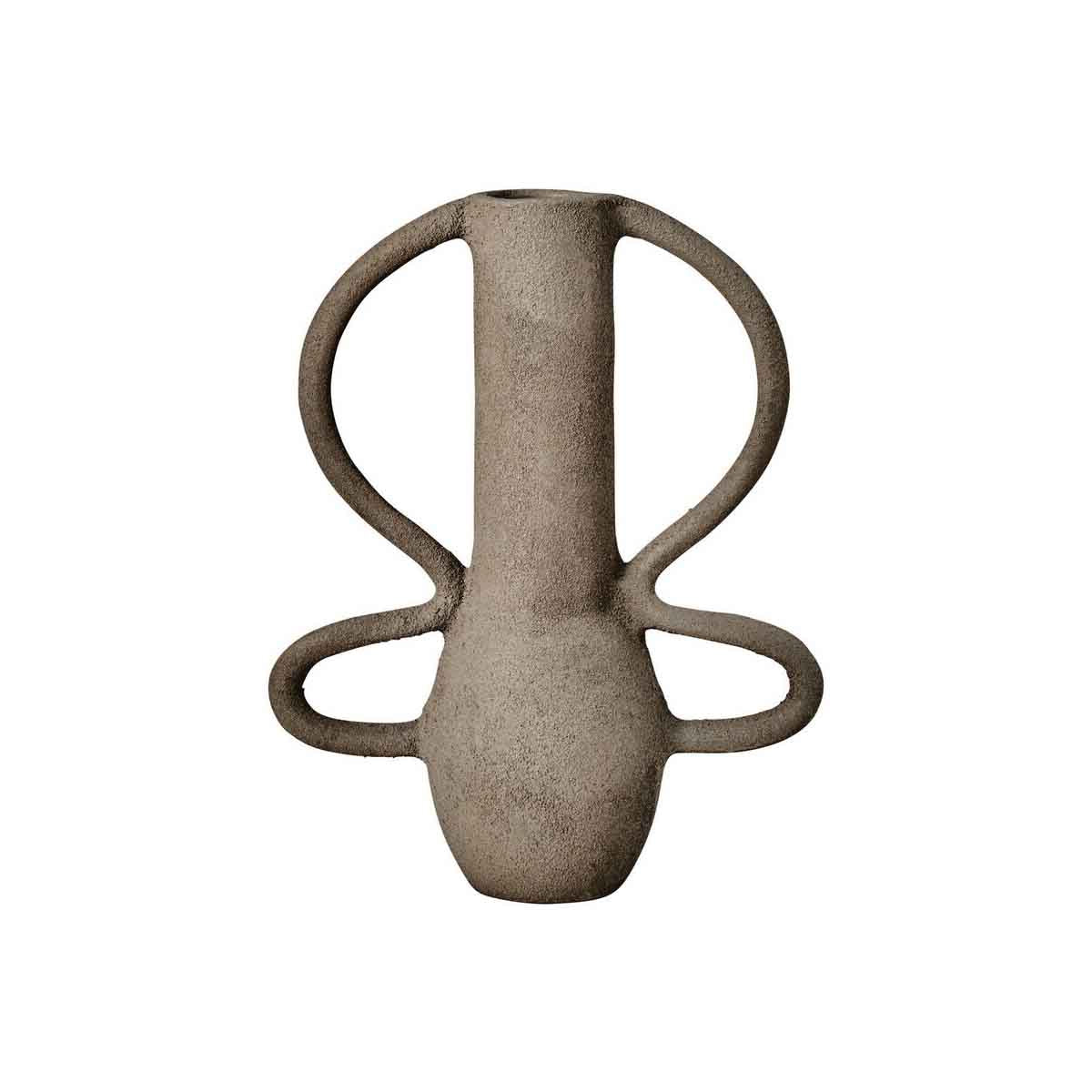 Deriva Small Textured Grey Vase