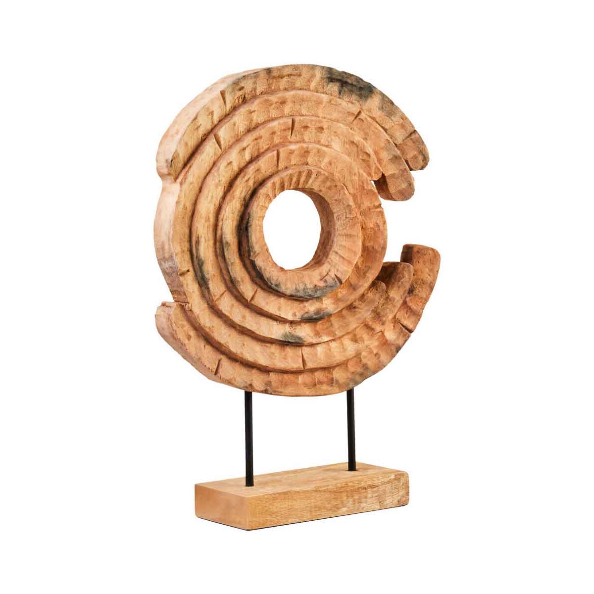 Fidel Mango Wood Ring Sculpture